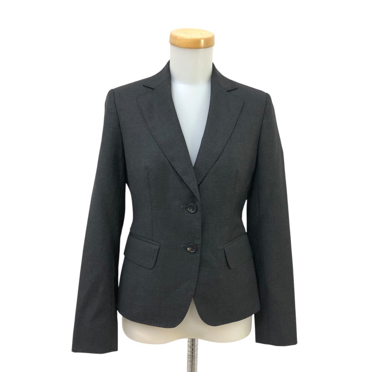 11Nm338-72 美品 OLD ENGLAND オールド イングランド ロロピアーナ生地 super120'S テーラード ジャケット 上着 羽織り グレー 34 日本製拍卖