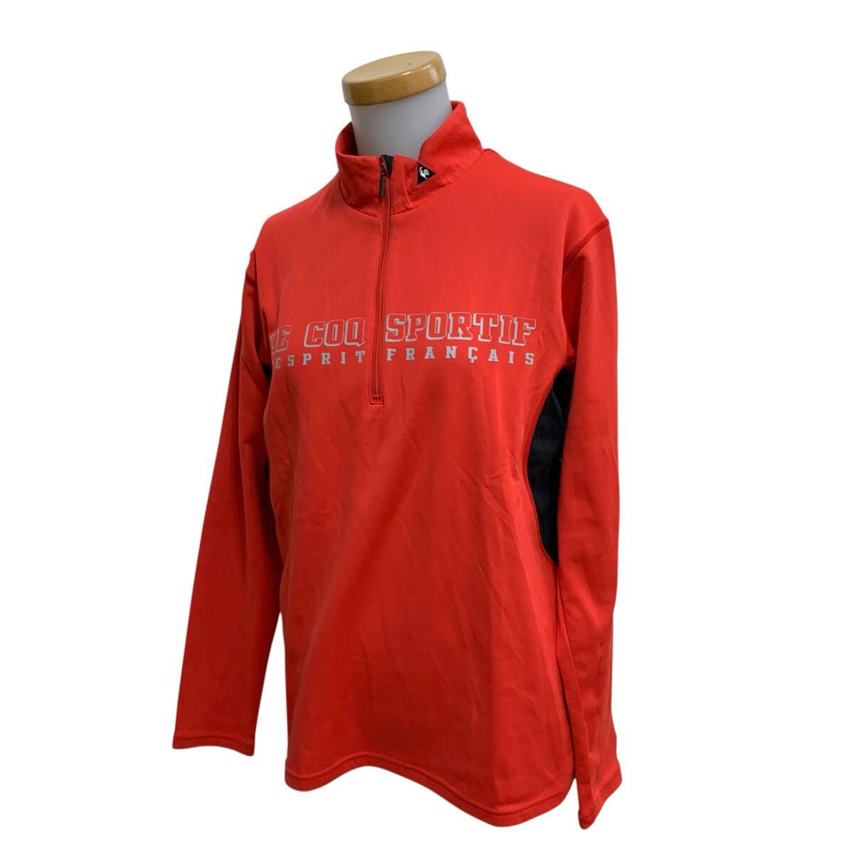 11NK012-39 le coq sportif ルコックスポルティフ ゴルフウェア 薄手 長袖 ストレッチ シャツ ポロシャツ トップス 赤 レディース 女性用 M拍卖