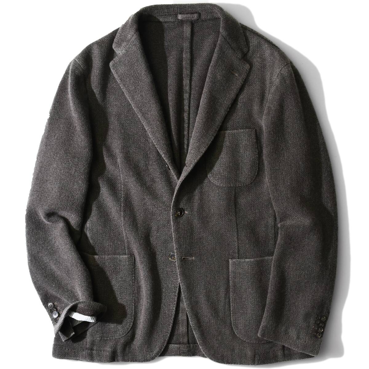 52,8万【Cruciani クルチアー二 新品】究極の癒し!!滑らかふんわり極上カシミア100%◇快適を極める1枚仕立ての製品染めカシミアジャケット拍卖