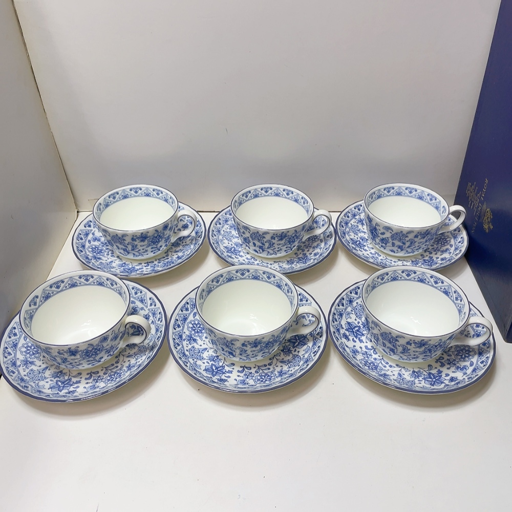 即決 送料無料 未使用 保管品★MINTON ミントン SHALIMAR シャリマー カップ&ソーサー 6客セット まとめて 花柄 洋食器拍卖