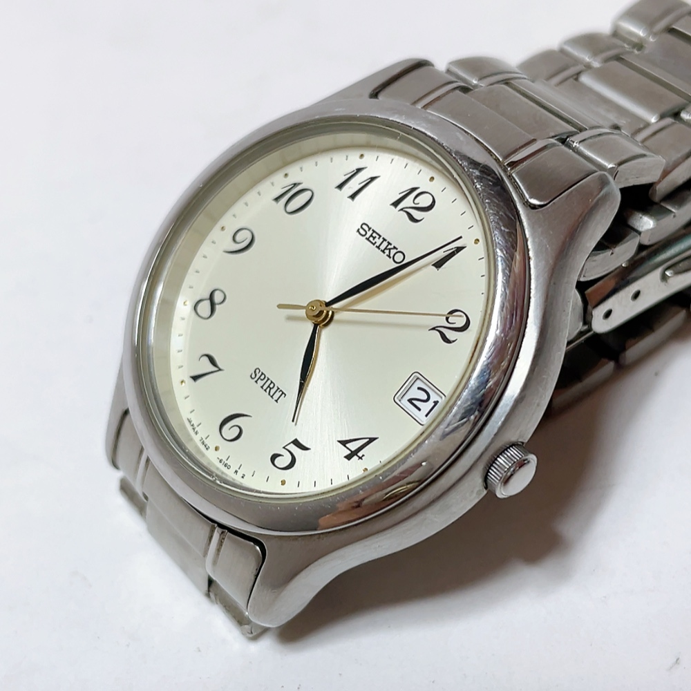 即決 送料無料 中古品★SEIKO セイコー SPIRIT スピリット 7N42-6110 腕時計 クォーツ クオーツ 稼働品拍卖