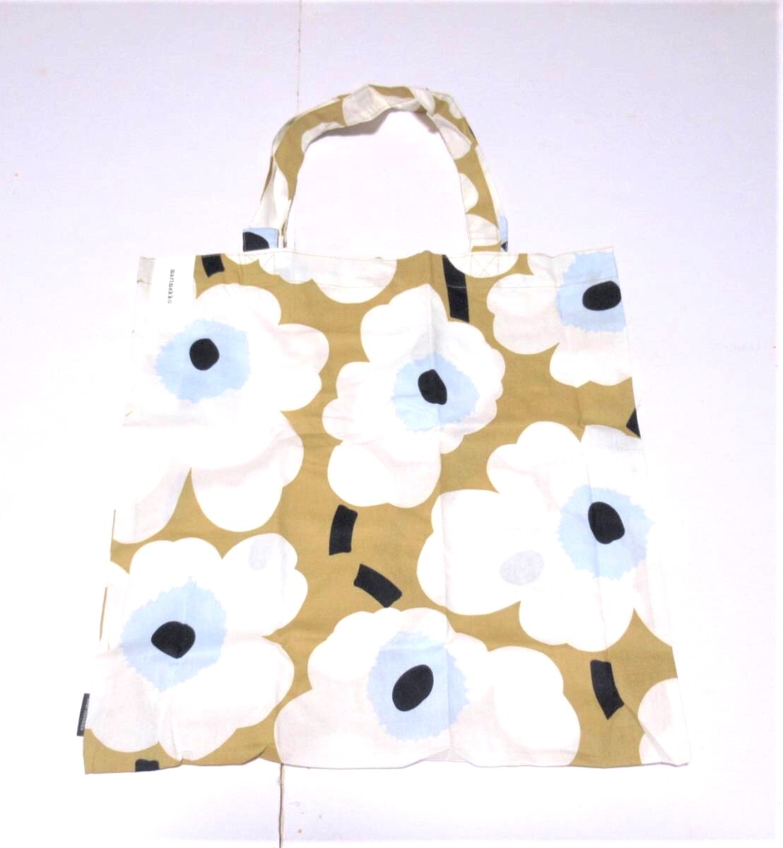 ★marimekko マリメッコ ウニッコ エコバッグ トートバッグ ベージュ×ホワイト拍卖