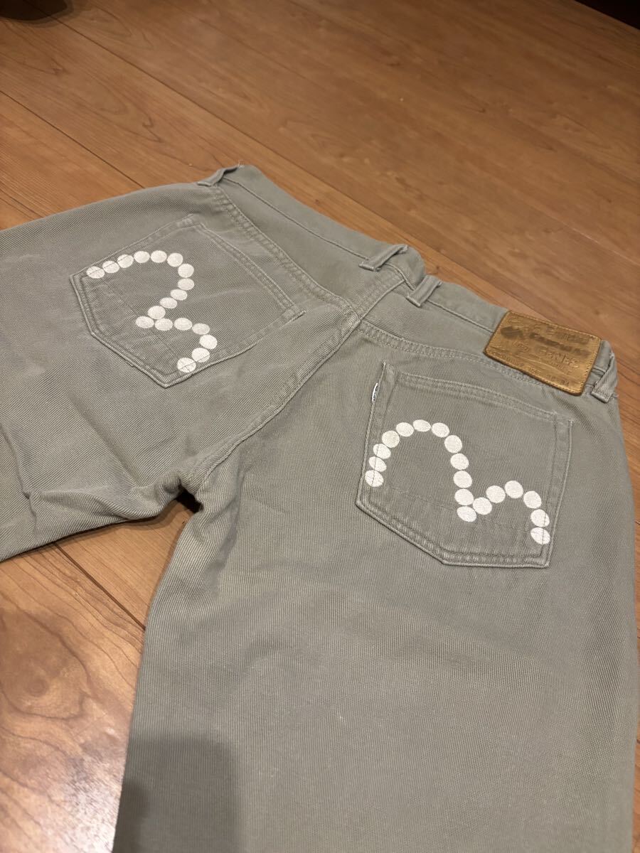 エヴィス EVISU FAIRWAY GENES パンツ 36x34 カラーパンツ チェーンステッチ拍卖