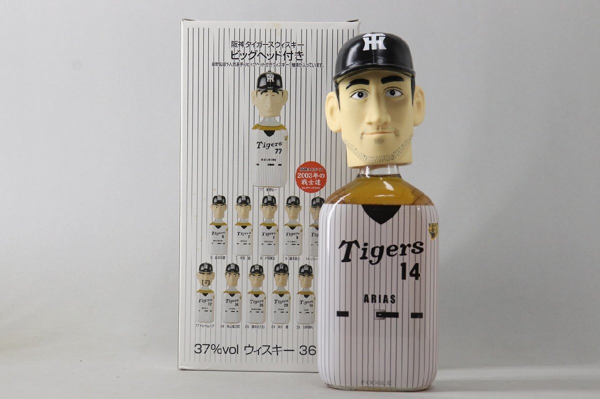 配送先神奈川県限定 メルシャン ウィスキー 阪神タイガース 2003年の戦士達 ジョージ・アリアス 360ml 37度 未開栓/古酒 11-C048拍卖