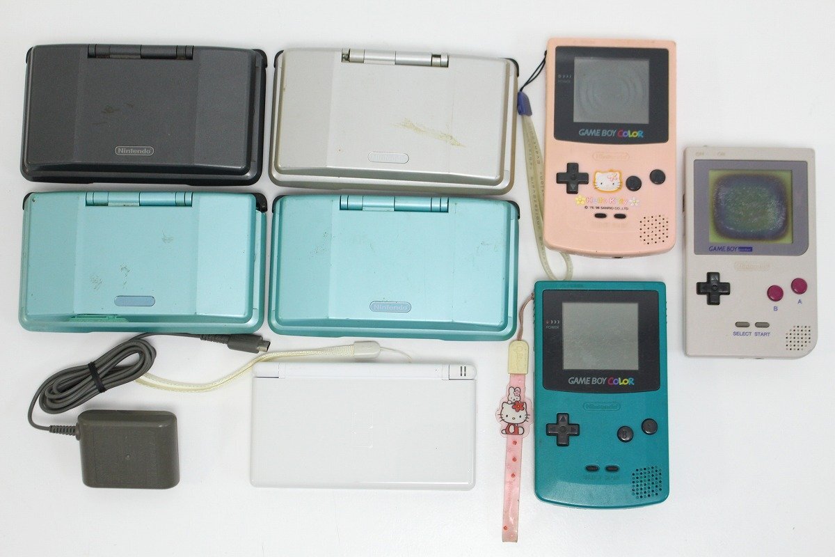 任天堂 NINTENDO ニンテンドー DS Lite GAME BOY COLOR pocket ゲームボーイ 本体 計8台セット 動作未確認 ジャンク 11-E068/1/060拍卖