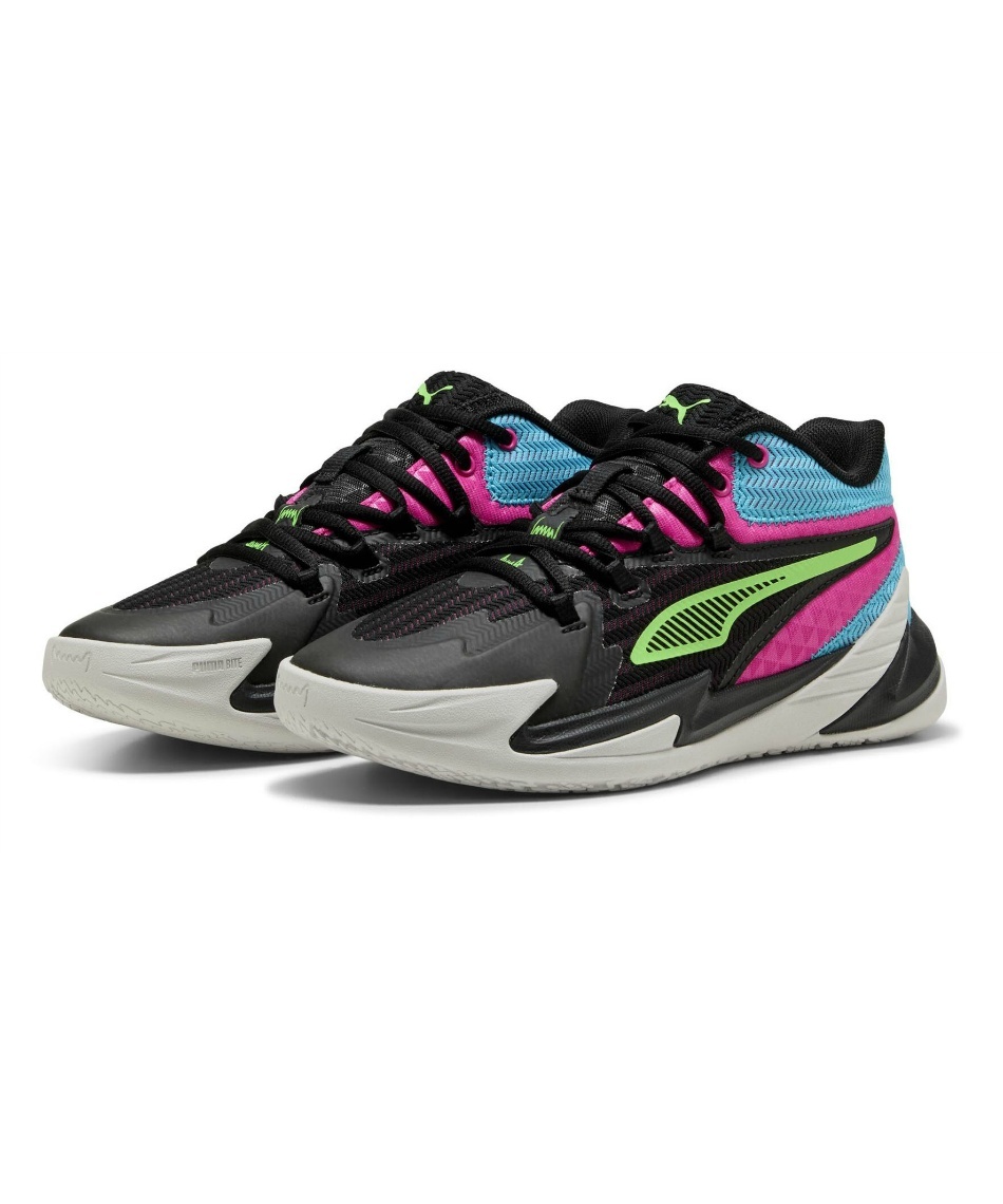 プーマ 25cm ダガー ジュニア 税込定価9350円 ブラック ピンク PUMA DAGGER JR バッシュ バスケ スニーカー 黒 桃色拍卖