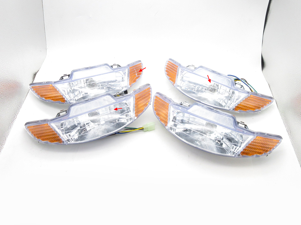 新品 ホンダ純正互換 ヘッドライトASSY クリアレンズ 訳あり 4個セット ◆ Live Dio AF34 AF35 前期 ライブ ディオ ZX拍卖