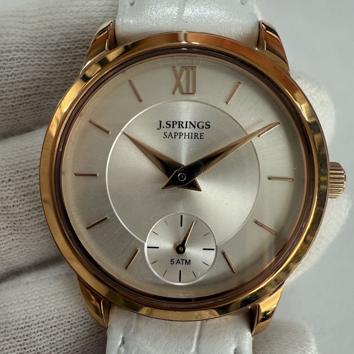 ▽1円〜 SEIKO セイコー J-SPRINGS SAPPHIRE 腕時計 BLD021 クォーツ ラウンド 現状不動品 KB2514拍卖