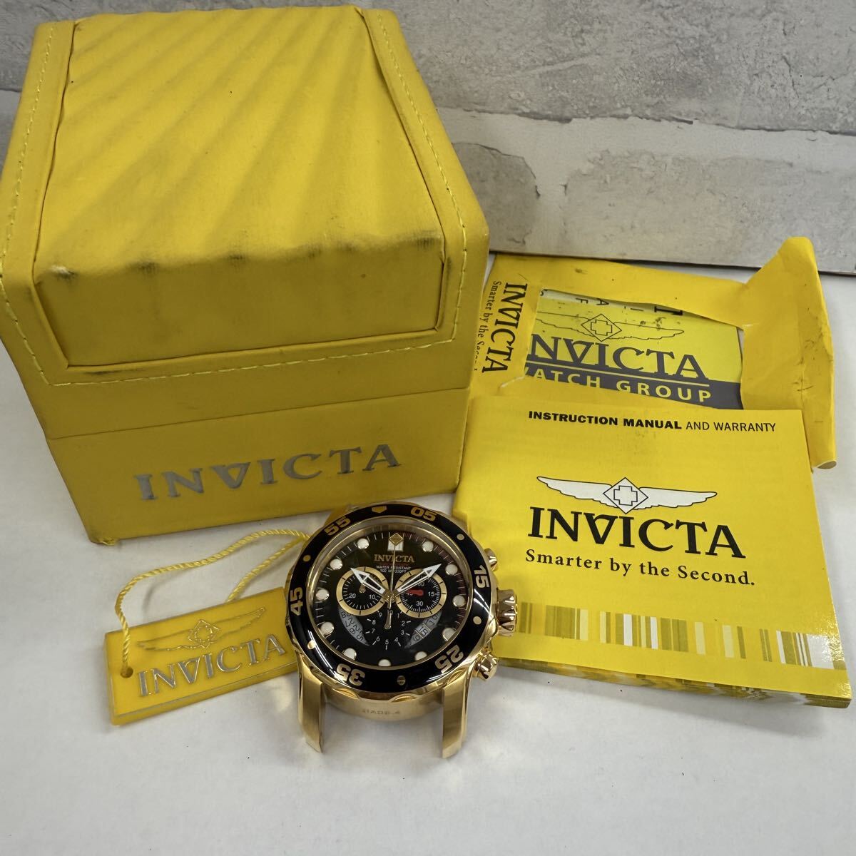 ▽1円〜 INVICTA インビクタ プロダイバー 6981 腕時計ケースのみ クォーツ デイト クロノグラフ 現状不動品 KB2523拍卖