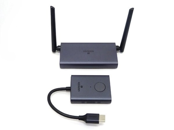 1円スタート UGREEN ワイヤレスHDMI送受信機セット 設定不要 WiFi不要 高画質 1080P 低遅延 5Ghz VGAポート搭載 50633A グレ― A13289/JS拍卖