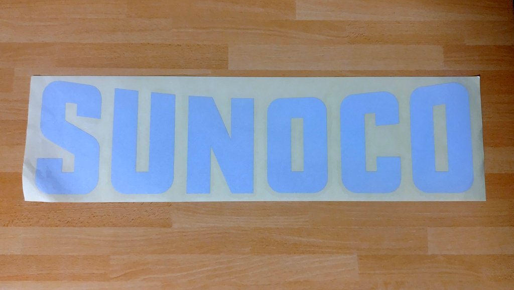 SUNOCO ステッカー 大判 反射 切り文字 旧ロゴ 当時物 スノコオイル OIL モータースポーツ レース拍卖