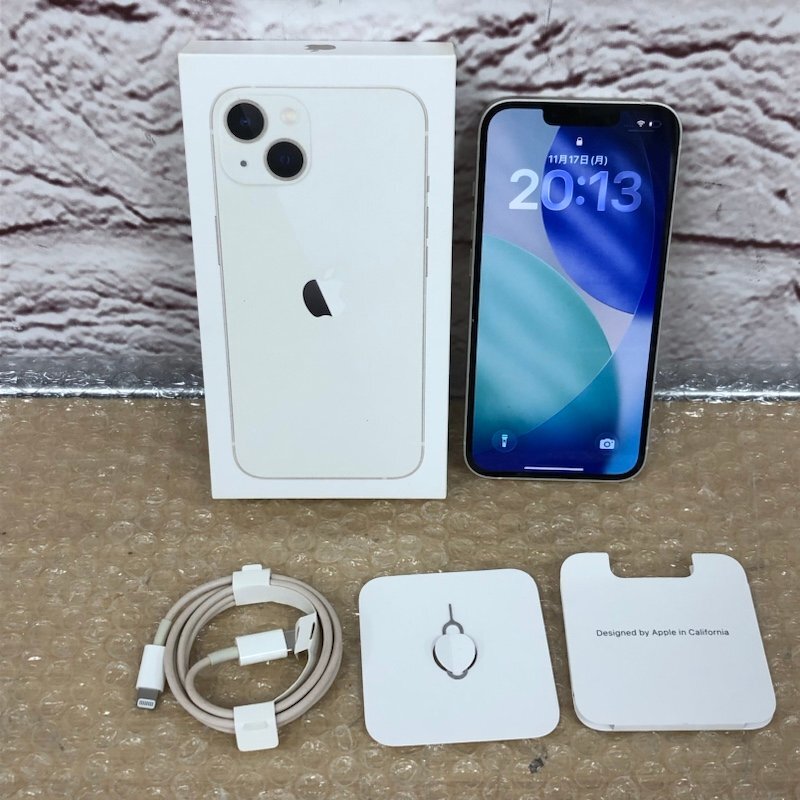 Apple アップル iPhone 13 MLND3J/A A2631 128GB スターライト 最大容量80% SIMフリー 251115SK110532拍卖