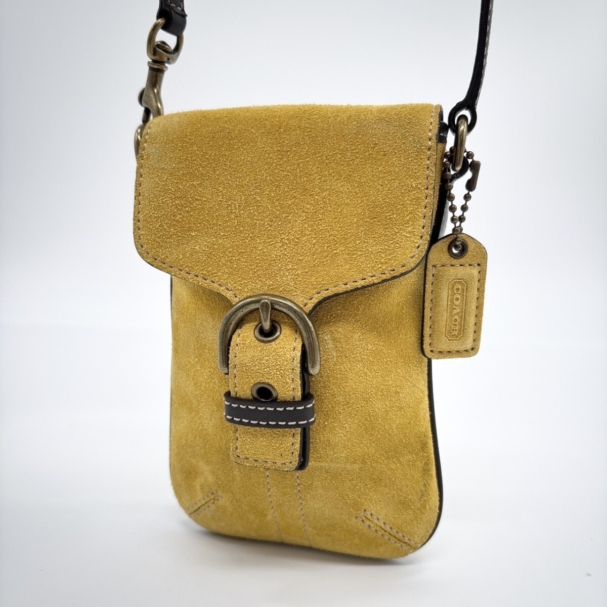 1円 【激レア】コーチ COACH ハンドバッグ ソーホー スエード イエロー 黄色 Y2K拍卖