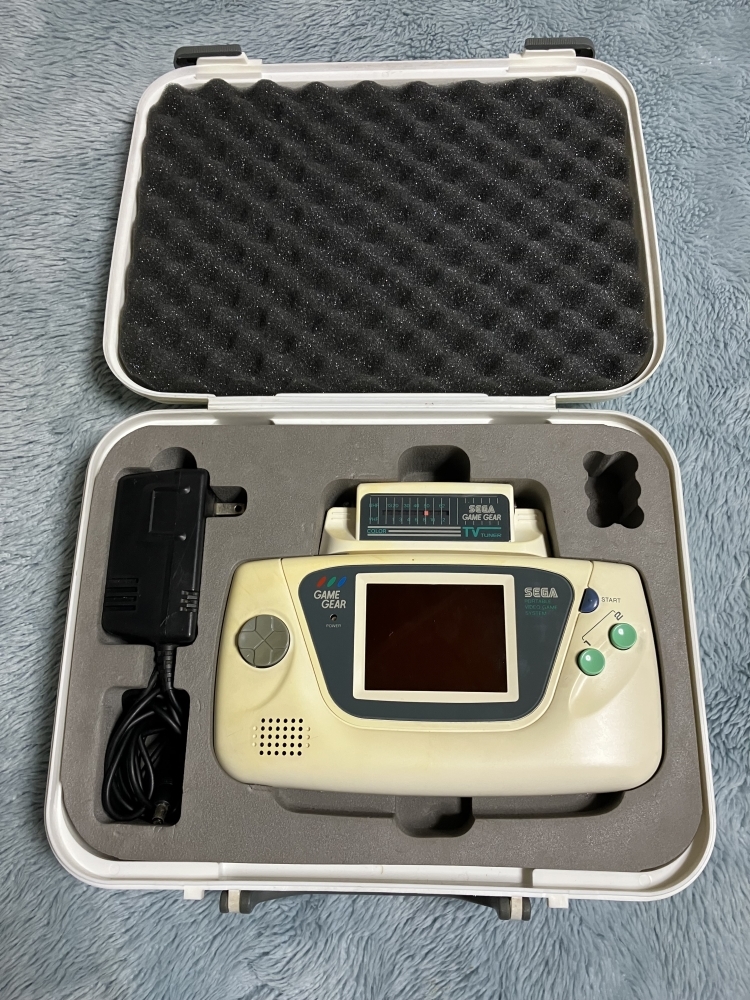 【ジャンク】セガ ゲームギア ホワイト 本体 GG-WHITE ケース TVチューナー ACアダプター拍卖