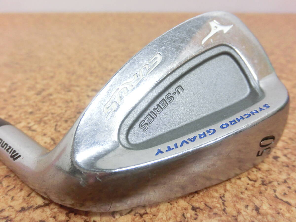 ♪MIZUNO ミズノ EURUS U-SERIES SYNCHRO GRAVITY ユーラス ウェッジ 50° 純正スチールシャフト FLEX-? 中古品♪F2834拍卖