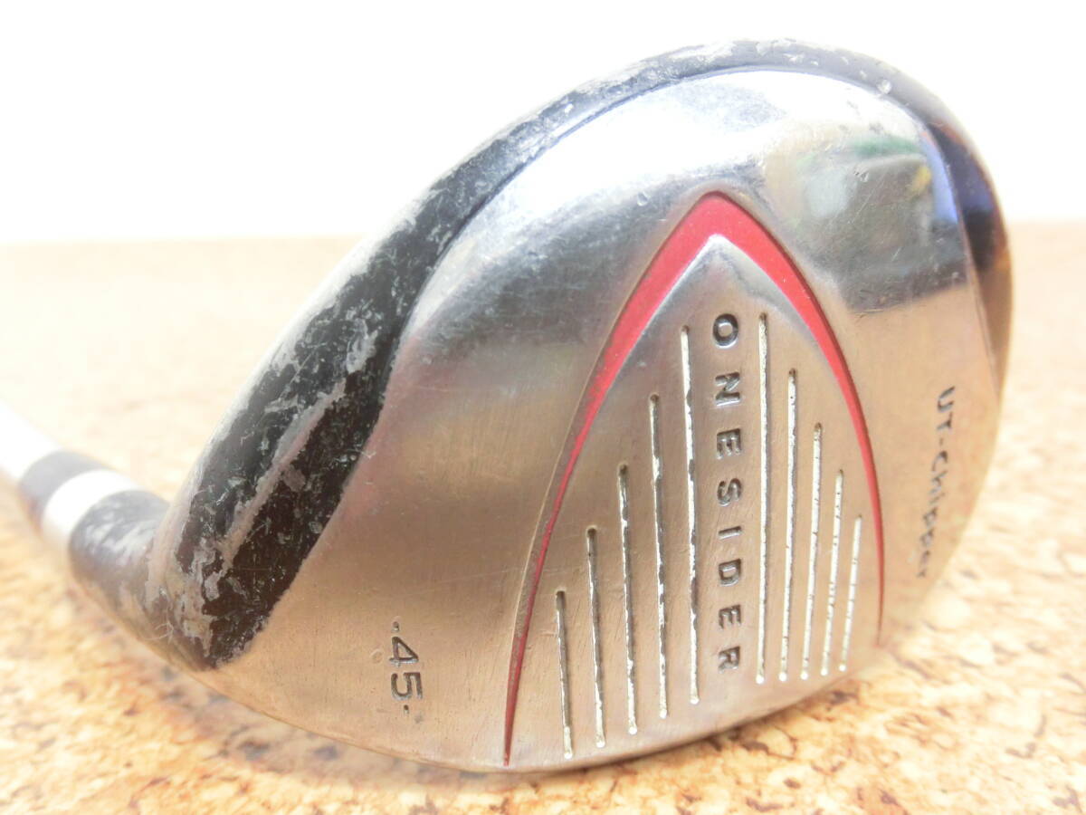 ♪TSURUYA ツルヤ ONESIDER UT-Chipper ワンサイダー ロンググリップ チッパー ウェッジ 45° 純正スチールシャフト FLEX-? 中古品♪F3002拍卖