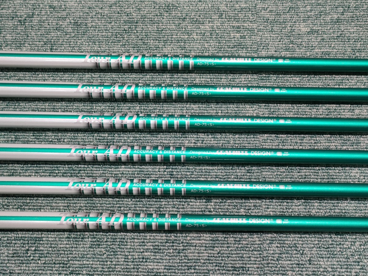 GRAPHITE DESIGN TOUR AD75s クアトロカラー アイアン用 5〜Pw 6本セット Sフレックス シャフト 20251002拍卖