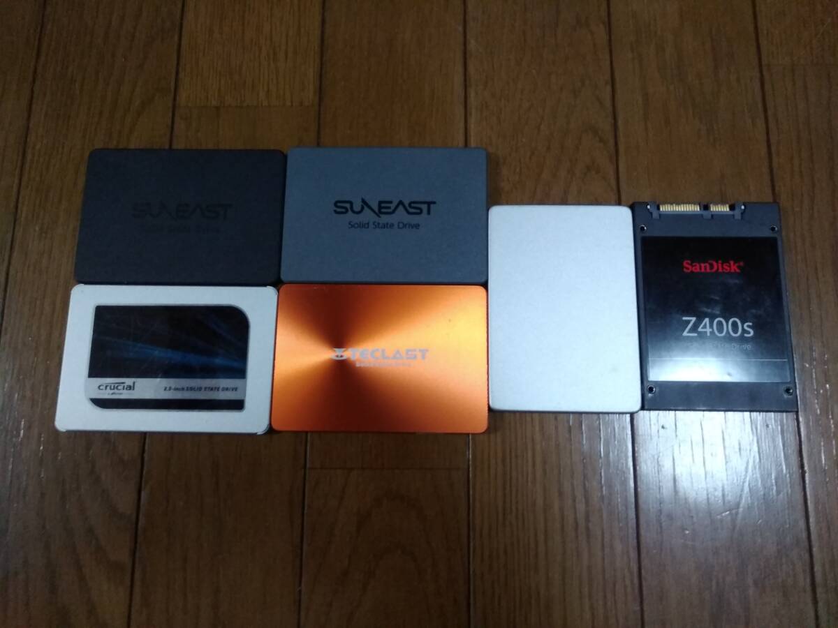 ★☆ SSD 100GB/128GB/250GB/500GB 合計6枚 まとめ売り ジャンク品☆★拍卖