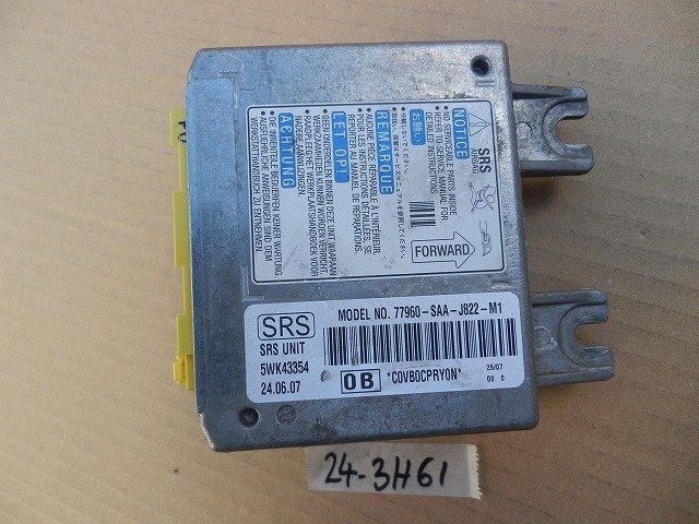 ☆ ホンダ Fit フィット DBA-GD2 H19年 CVT-4WD車 エアバッグ コンピューター 77960-SAA-J822-M1 24-3H61拍卖
