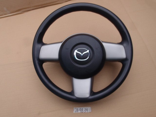 ☆ マツダ BIANTE ビアンテ DBA-CCEFW H21年 純正ステアリング ハンドル 黒/銀 24-9B39拍卖