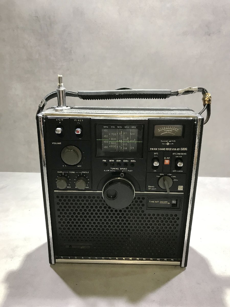 ラジオ【S14338◎】SONY ソニー スカイセンサー FM/AM 5バンド ICF-5800 昭和レトロ アンティーク 251110拍卖
