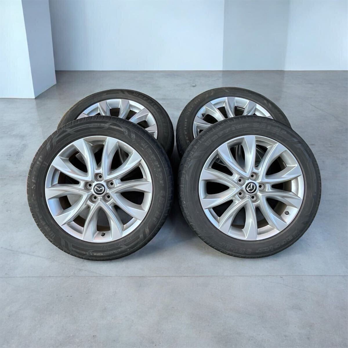 【純正4本セット】マツダ純正 19インチ WARRIOR SR1 HP 225/55R19 99V 2021年製 サマータイヤ ホイール CX-5拍卖