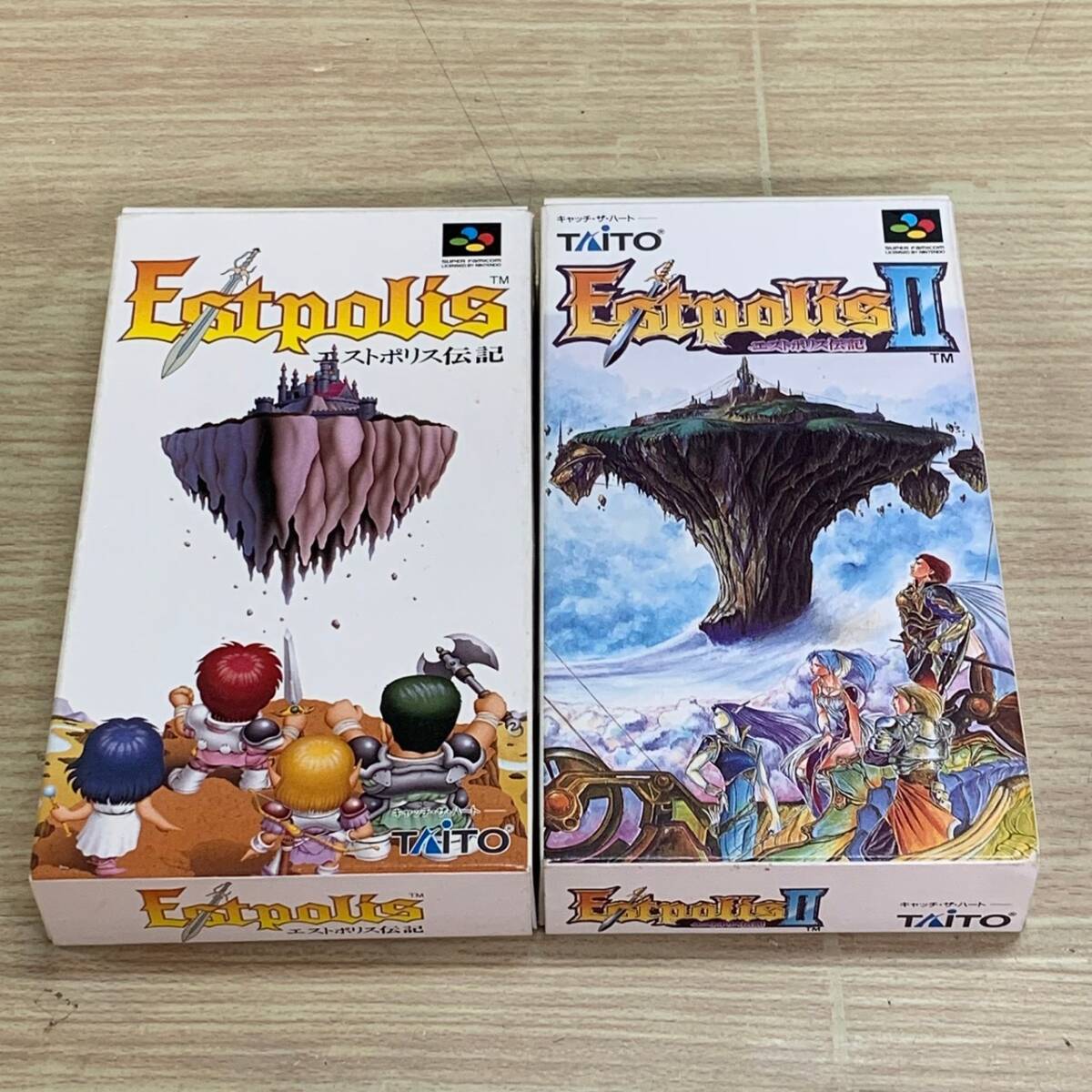 送料無料◆ スーパーファミコン エストポリス伝記 ⅠⅡ箱入り 2個セット テレビゲーム 中古品 現状ジャンク品拍卖