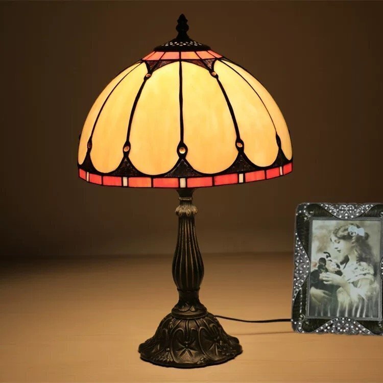 ◆美品◆芸術品◆ステンドランプ 照明 レトロな雰囲気 ステンドグラス ティファニー テーブルスタンド 室内装飾拍卖