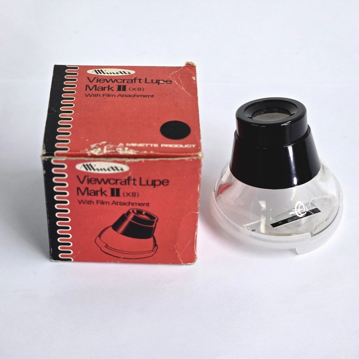 Minette マイネッテ Viewcraft Lupe MarkⅡ (x8) with Film Attachment フィルムルーペ 拡大鏡 フィルムカメラ レトロ拍卖