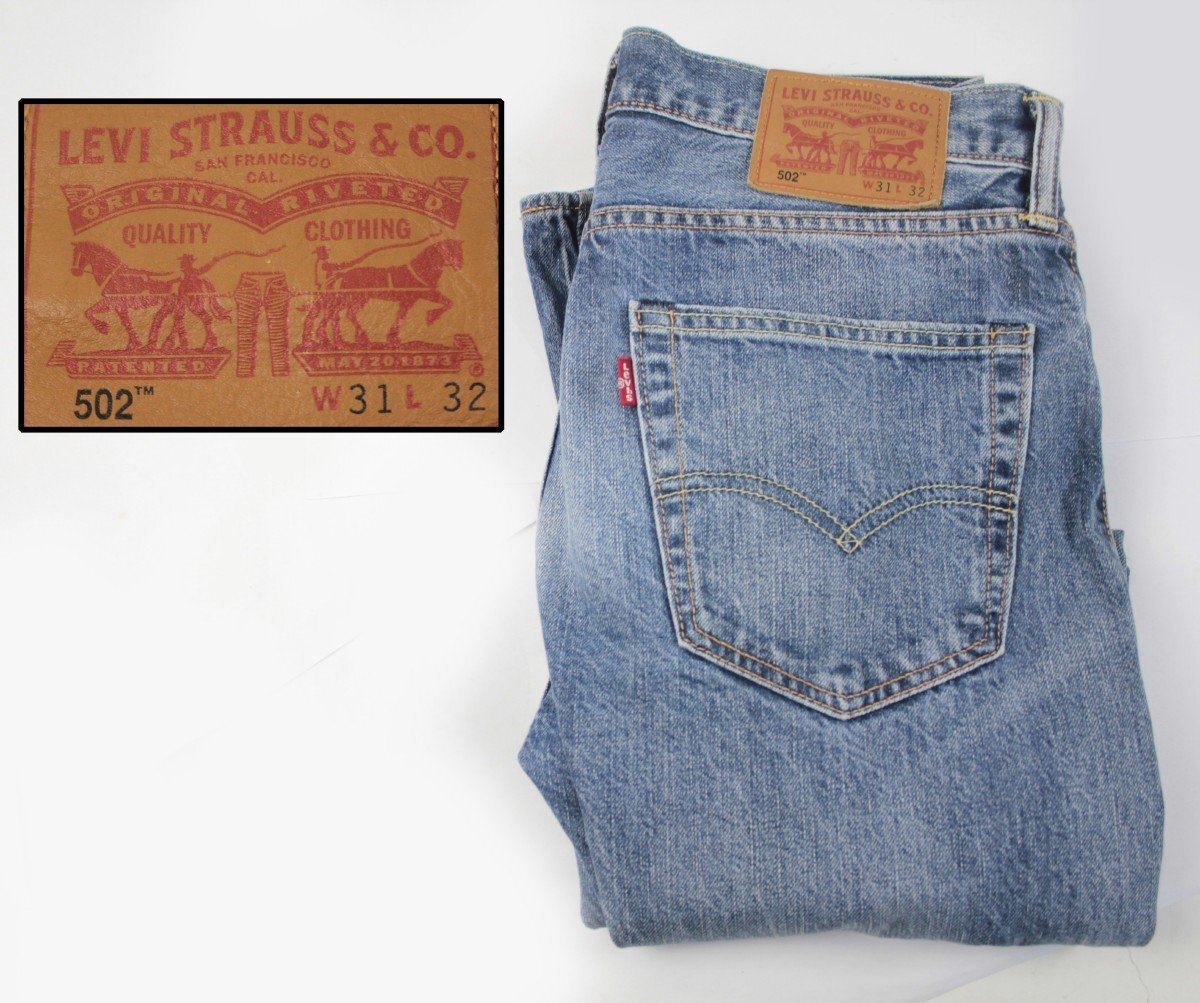 Levi's levistrauss&co リーバイス デニムパンツ 29507-0029 502 赤耳 W31 L32 古着 USED 中国製拍卖
