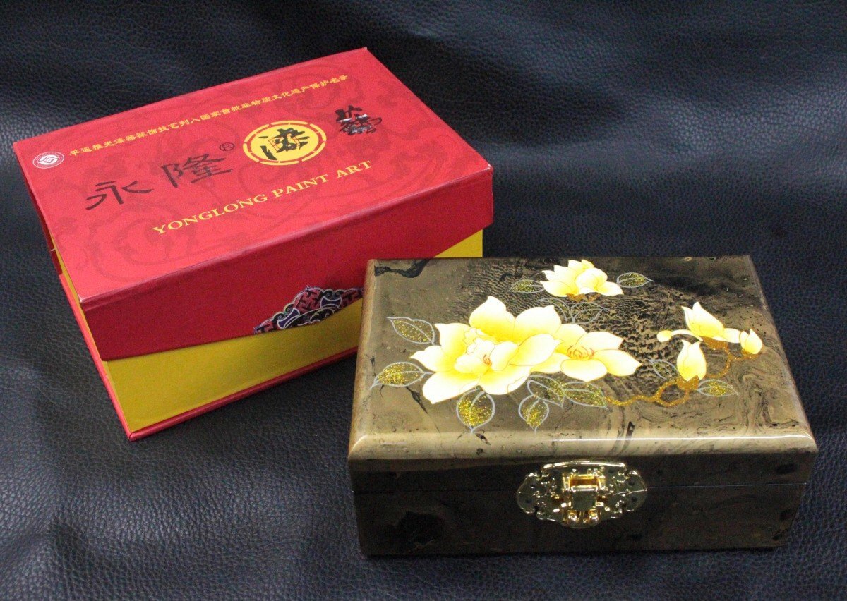 永隆漆藝 中国 宝石箱 ジュエリーボックス 小物入れ アクセサリーケース 工芸品 お土産 中国古玩 中国古美術拍卖