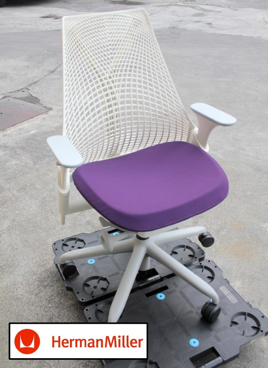 ハーマンミラー Herman Miller セイルチェア AS1YA23HA-1459 パープル 紫 肘付オフィスチェア チェア 椅子 オフィス 家具 事務拍卖
