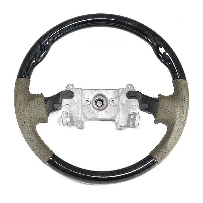 三菱 タウンボックス DS64W ガングリップ ステアリング ベージュレザー 黒木目 新品 ハンドル 内装拍卖