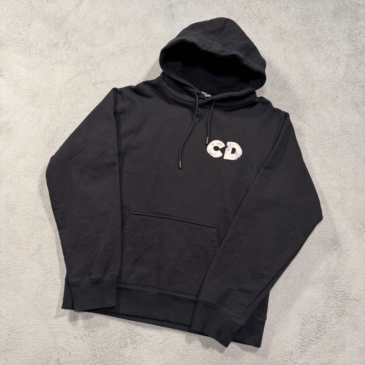 1円 極美品 国内定価約15万円 DIOR × Daniel Arsham ディオール ダニエル・アーシャム CD Logo Hoodie フーディ パーカー ブラック M 拍卖