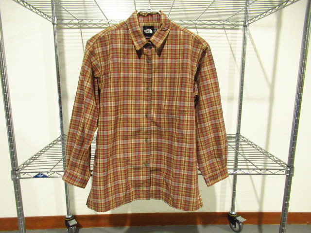 THE NORTH FACE ボックスシャツ 長袖シャツ サイズ Womans -L ブラウン NTW-4392 アウトドア 管理25G1103D拍卖