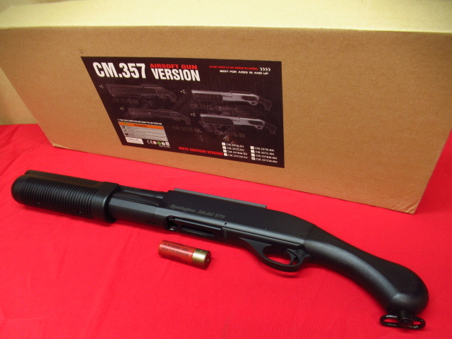 ジャンク CYMA CM.357 エアーショットガン CM.357CM-BK メタル製レシーバー ショットガン エアコッキングショットガン 元箱付 管理25G1121D拍卖