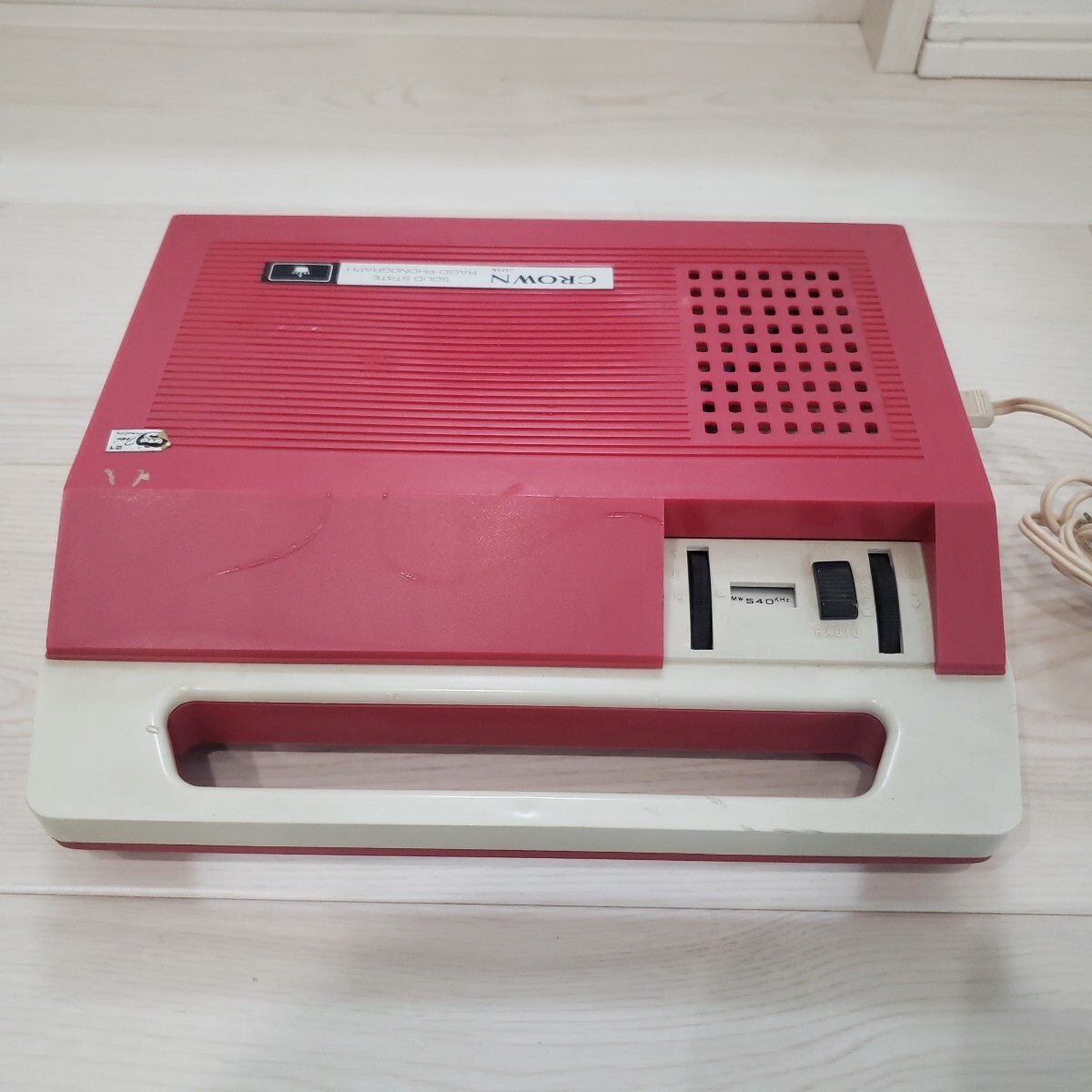 CROWN TRP-108W 昭和レトロ ラジオ レコードプレーヤー アンティーク 昭和レトロ拍卖