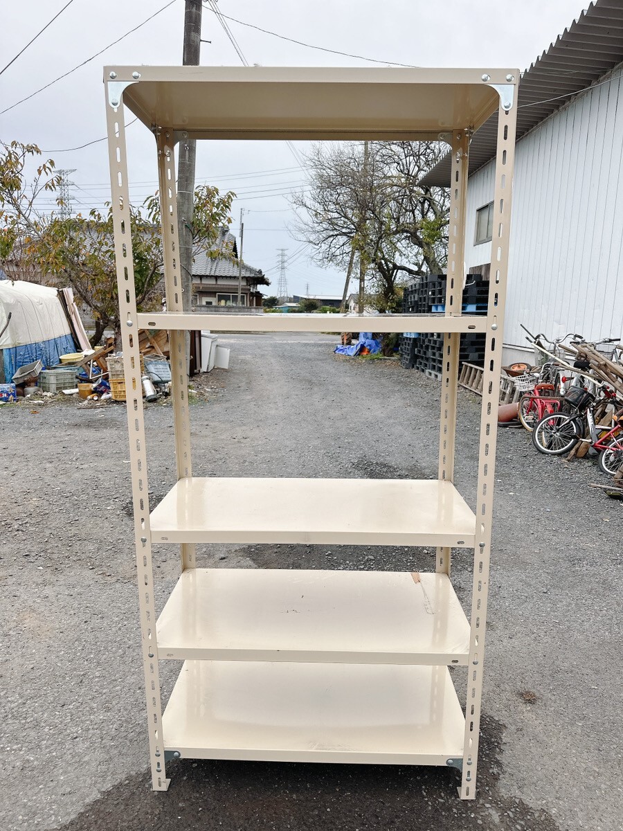 中古 スチールラック H1800×W880×D455 5段 スチール棚 業務用 事務所 書庫 書類棚 陳列 保管 店舗用品 ラック 茨城 1106あわ1 M裏 家E拍卖