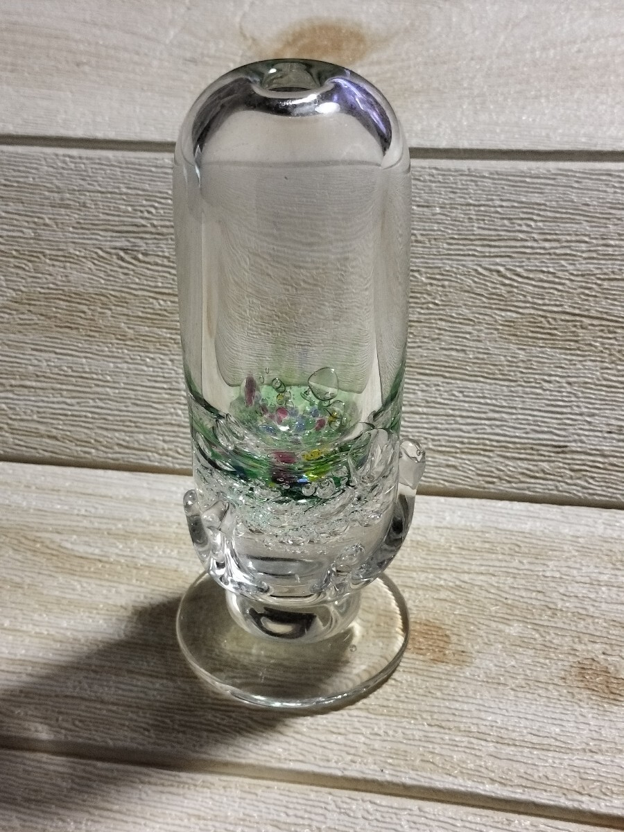 珍品!昭和レトロ! ガラス製! アンティーク! インテリア 置物!一輪挿し!花瓶!カラフル!s1家右3拍卖
