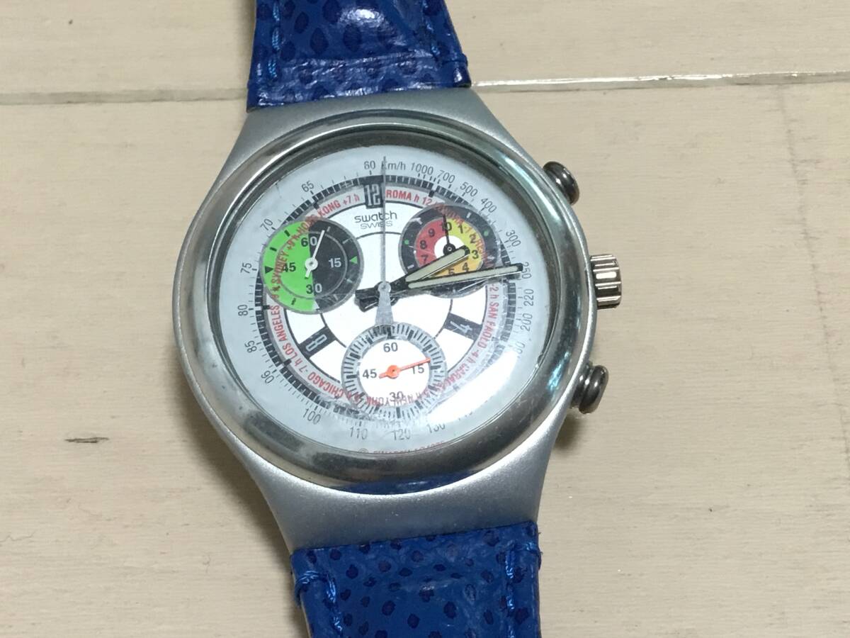 スウォッチアイロニー SWACH IRONY クロノグラフ 初期モデル 電池切れ 3拍卖