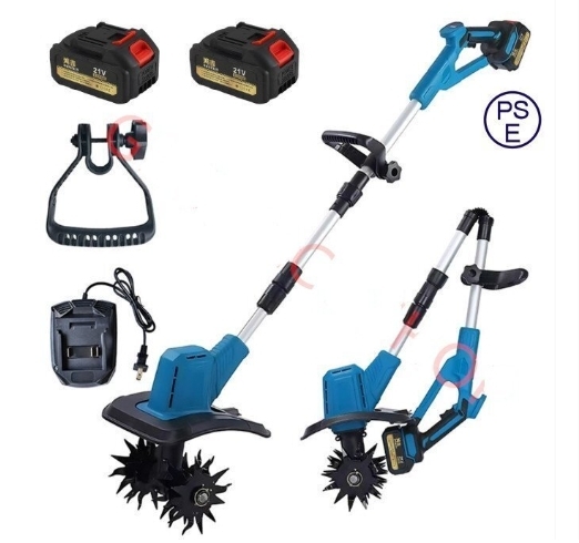 電動耕運機 充電式 小型 家庭用 電動耕うん機 バッテリー2個 コードレス 4枚刃 強力 ハイパワー マキタバッテリー併用菜園 農機具幅230mm拍卖