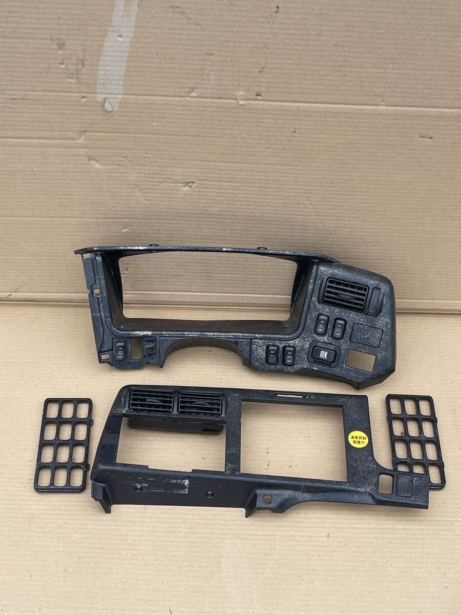 166 希少 三菱ふそう 07 スーパーグレート 純正インテリアパネル ブラック木目調 4点セット スピードメーターカバー拍卖