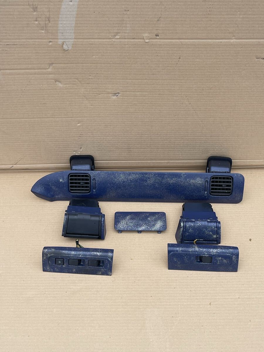 167 希少 三菱ふそう 07 スーパーグレート 純正インテリアパネル ブルー木目 6点セット スピードメーターカバー拍卖