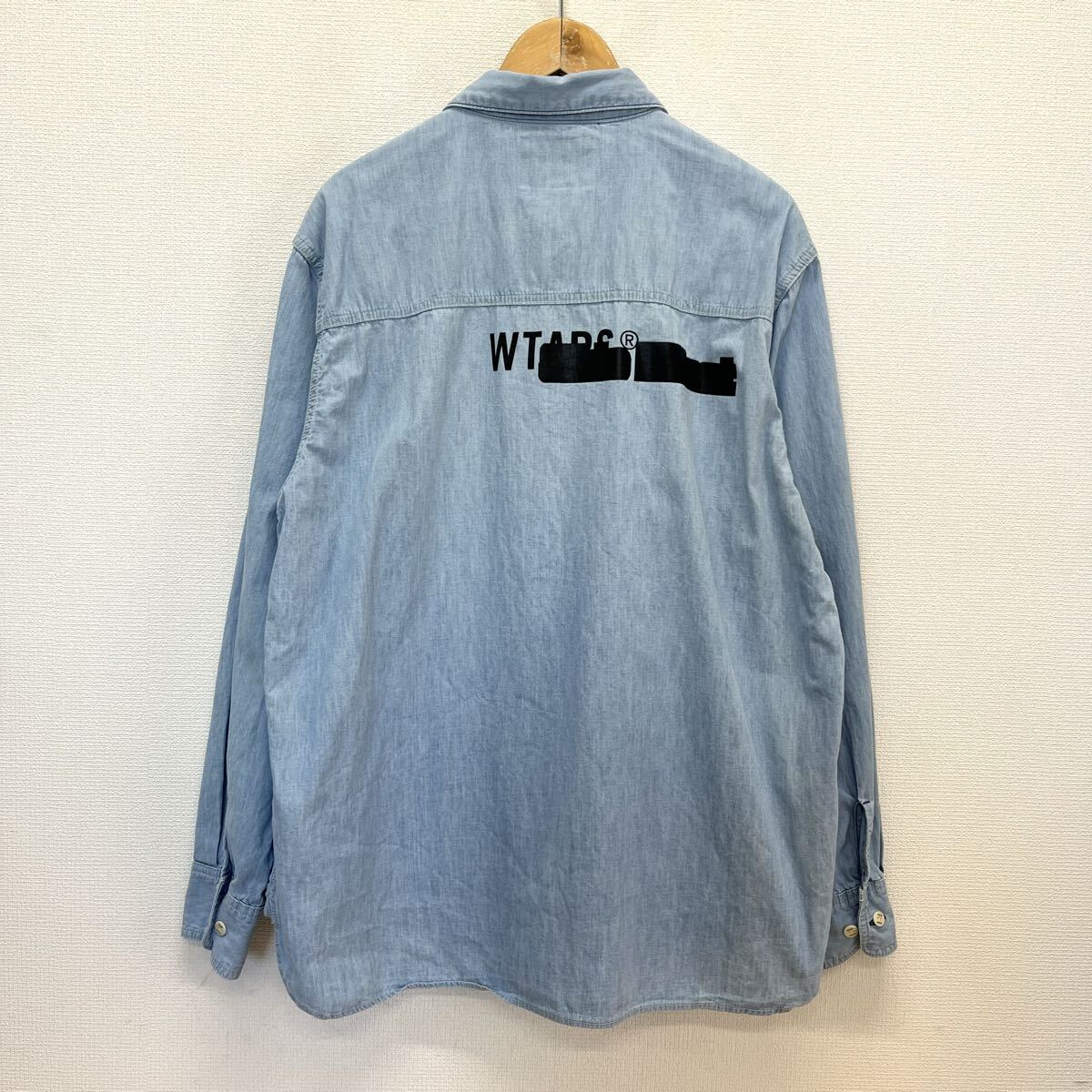 美品 WTAPS ダブルタップス 242WVDT-SHM02 CB / LS / COTTON. CHAMBRAY ユーティリティ 長袖 シャンブレーシャツ 3 10130333拍卖