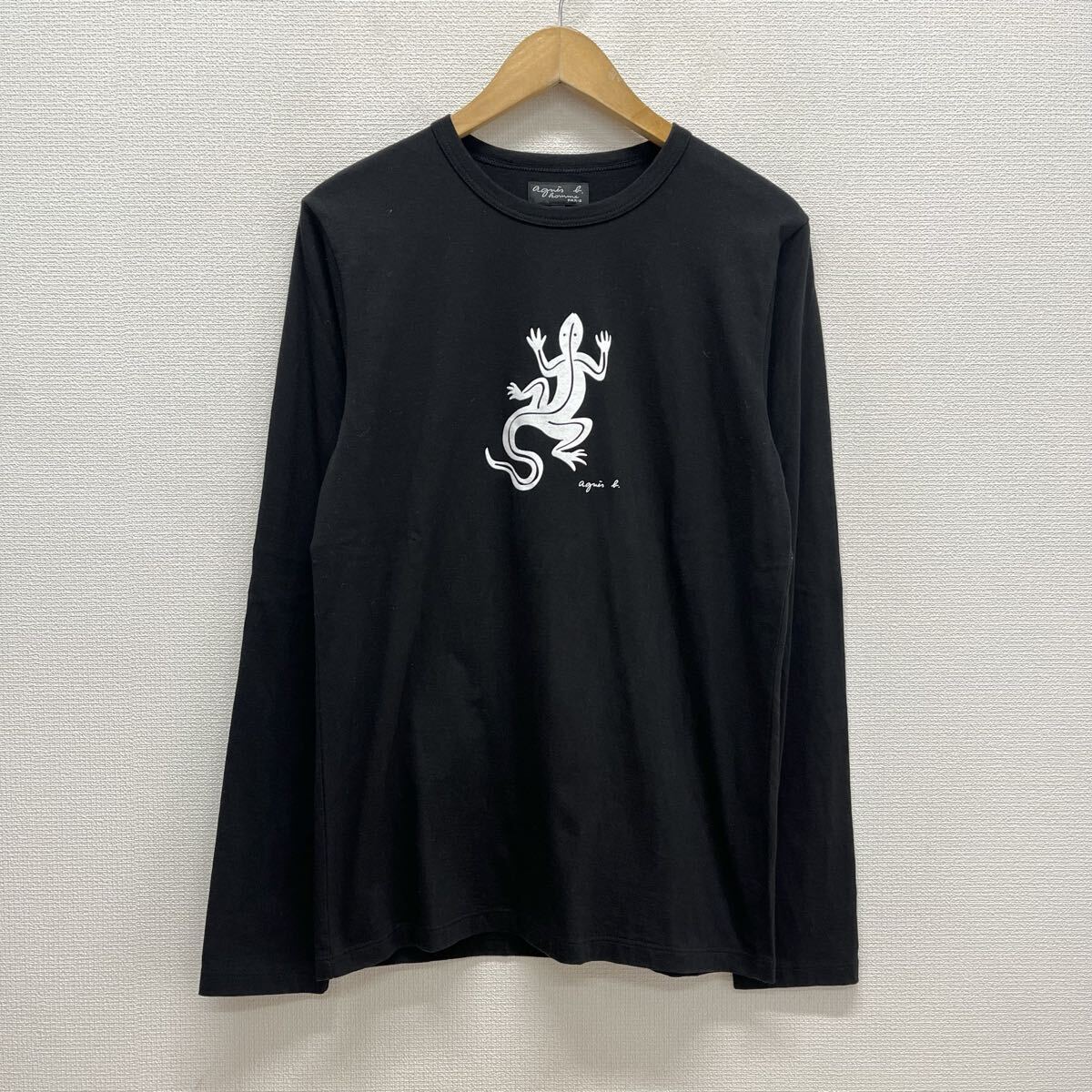 agnes b. HOMME アニエスベー オム EA64SF64 Lezard 長袖Tシャツ ロンT カットソー トカゲ プリント 1 10130284拍卖