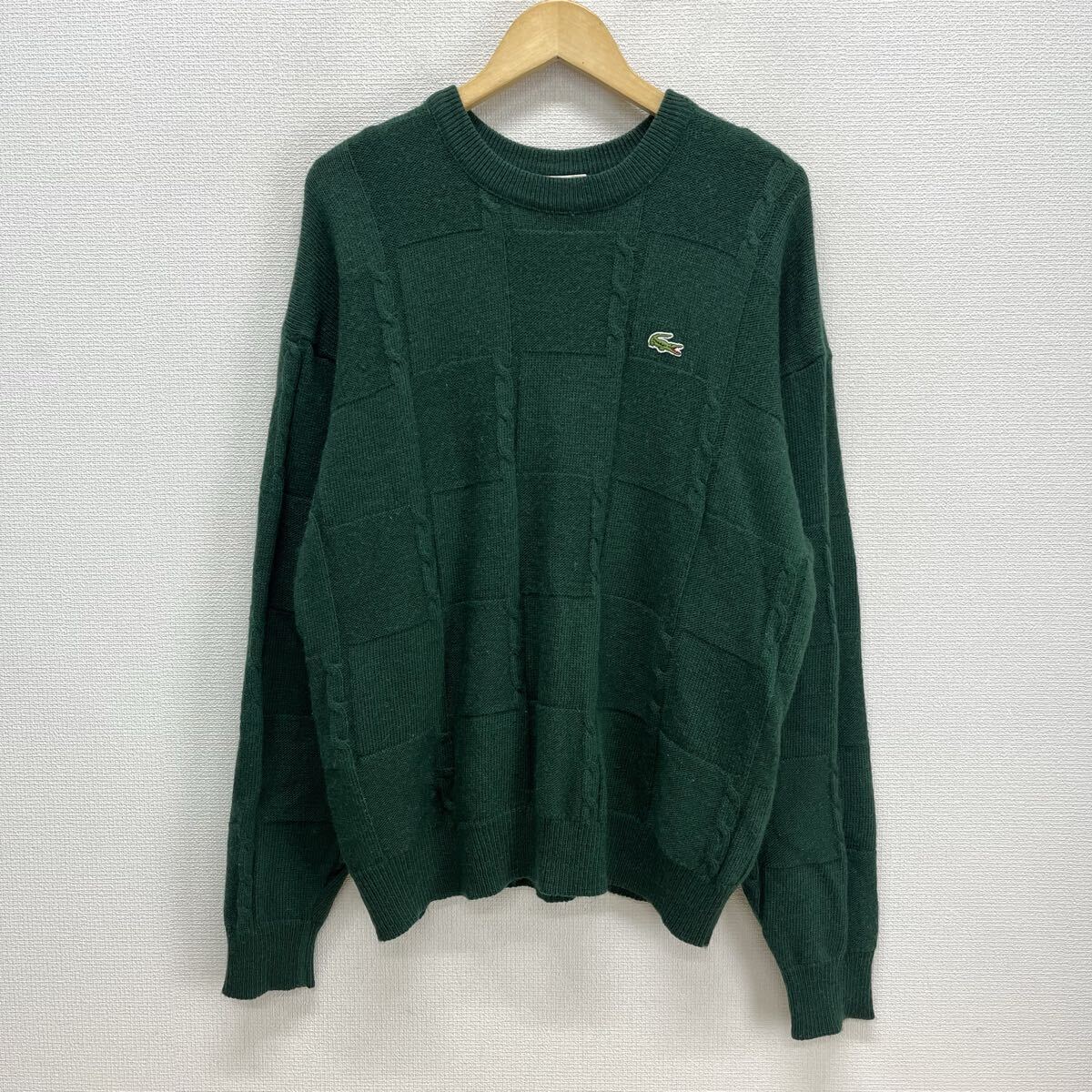 CHEMISE LACOSTE シュミーズ ラコステ 80s 80年代 ウール混 ニット セーター フランス製 6 10129464拍卖