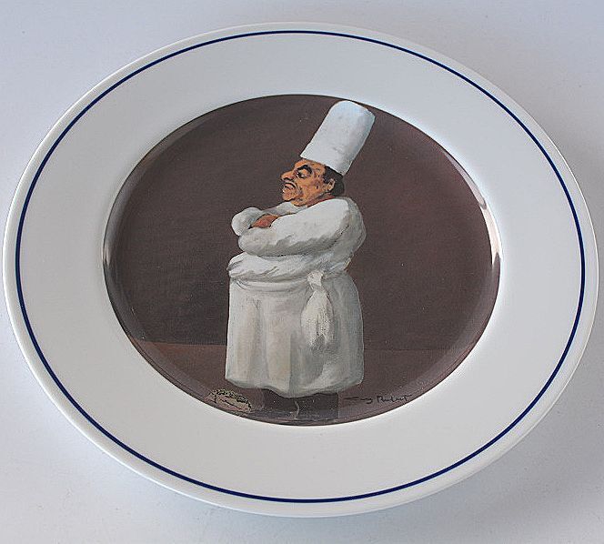ディナー皿1枚 腕を組んだコックさん 訳あり sonoma pll032-1拍卖