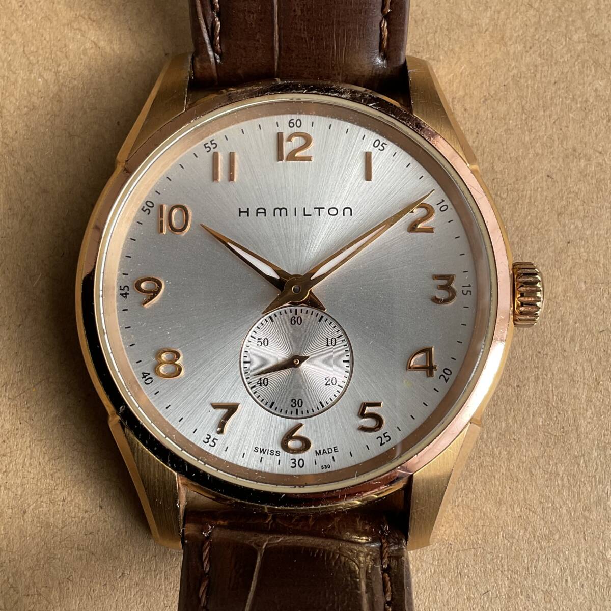 【ハミルトン】稼働 ジャズマスター シンライン スモールセコンド H384410 電池交換済み メンズ クォーツ【1円~】拍卖