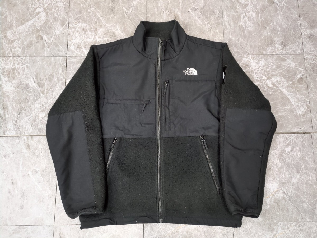 9.ノースフェイス デナリジャケット THE NORTH FACE ナイロン布帛切替 フリースジャケット ジャンパー ブルゾン メンズXL 黒系 y702拍卖