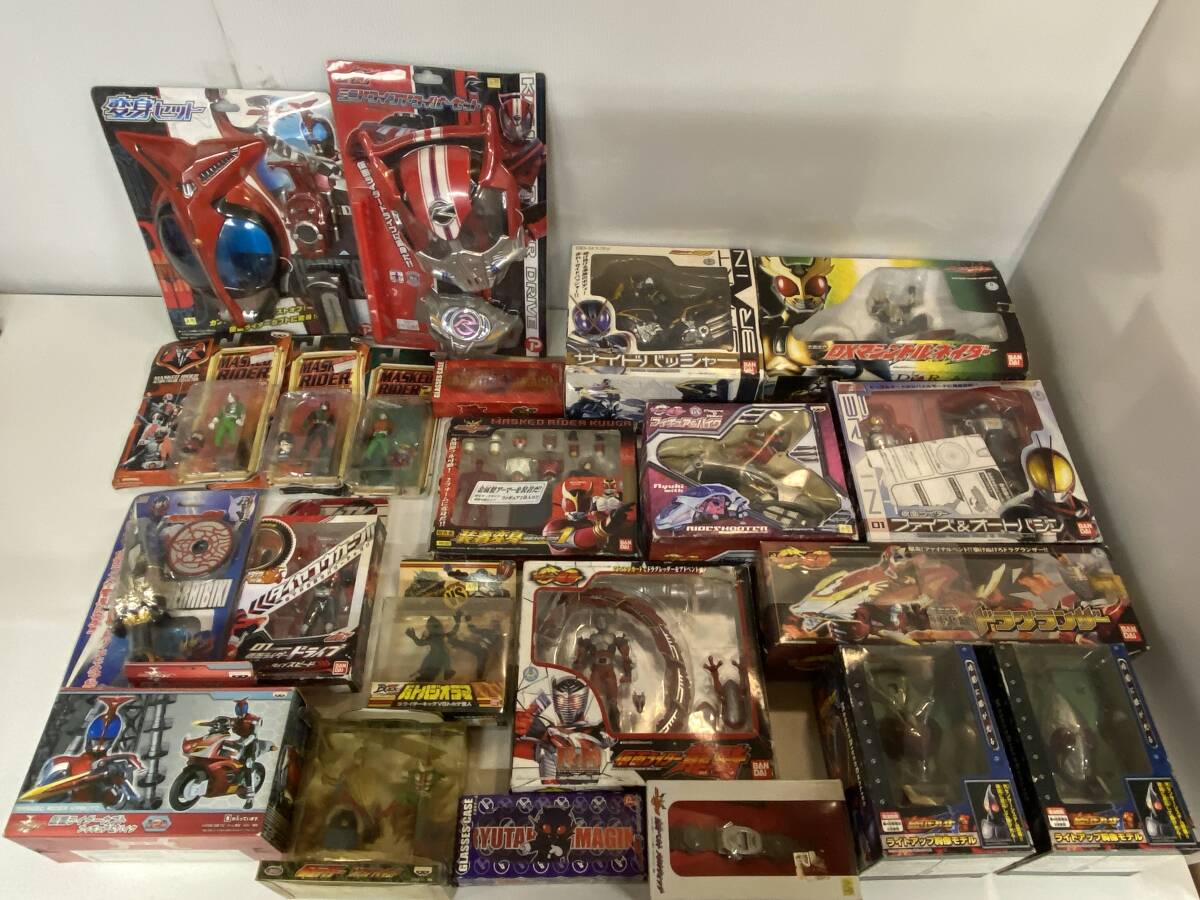 【現状品】 昭和 平成 仮面ライダー フィギュア 箱入りグッズ など まとめ 22個セット クウガ アギト 龍騎 555 V3 響鬼 ドライブ など拍卖